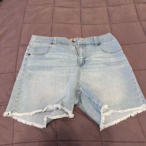 Just Be Light Blue Denim Women Shorts